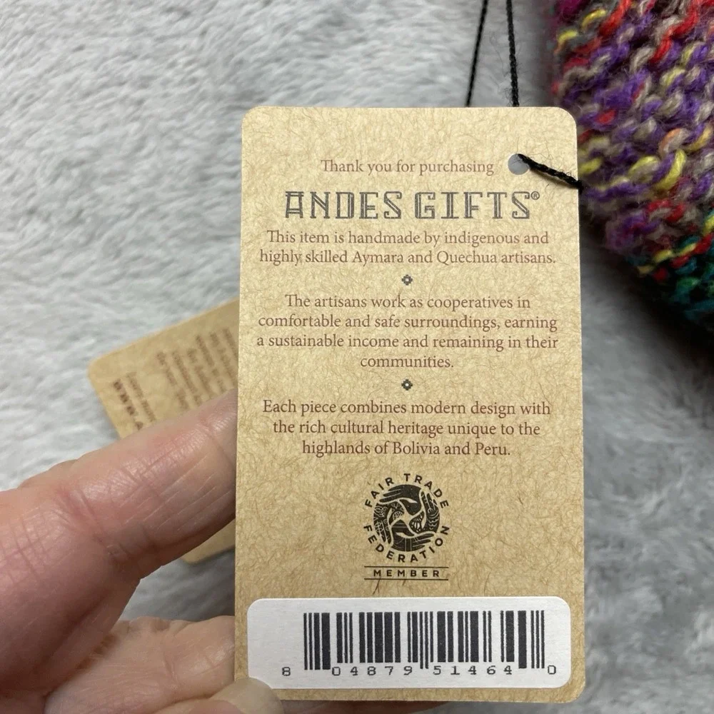 Andes Gifts Youth Size‎ Day of the Dead Beanie Earflap Hat Alpaca Blend Peru NWT